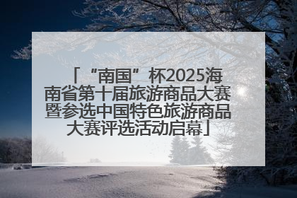 “南国”杯2025海南省第十届旅游商品大赛暨参选中国特色旅游商品大赛评选活动启幕