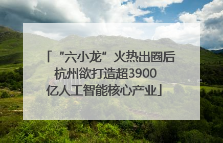 “六小龙”火热出圈后 杭州欲打造超3900亿人工智能核心产业