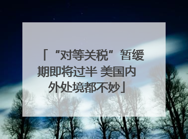 “对等关税”暂缓期即将过半 美国内外处境都不妙