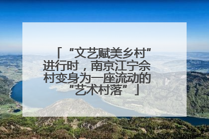“文艺赋美乡村”进行时，南京江宁佘村变身为一座流动的“艺术村落”