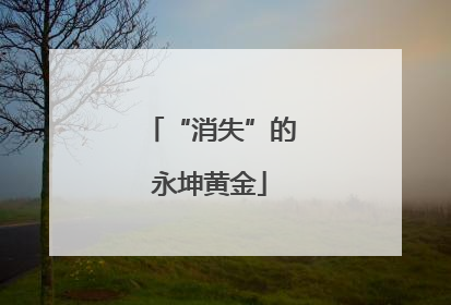 “消失”的永坤黄金