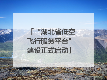 “湖北省低空飞行服务平台”建设正式启动