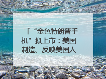 “金色特朗普手机”拟上市：美国制造、反映美国人价值观？质疑者：像天方夜谭