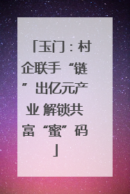 玉门：村企联手“链”出亿元产业 解锁共富“蜜”码