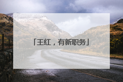 王红，有新职务