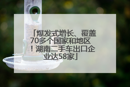 爆发式增长、覆盖70多个国家和地区！湖南二手车出口企业达58家