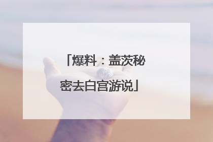 爆料：盖茨秘密去白宫游说