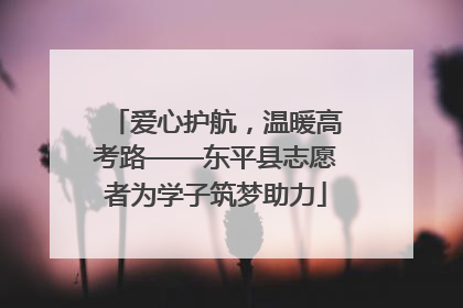 爱心护航，温暖高考路——东平县志愿者为学子筑梦助力