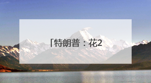 特朗普：花2美元就能飞过去，加州修什么高铁？浪费钱！