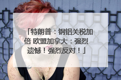 特朗普：钢铝关税加倍 欧盟加拿大：强烈遗憾！强烈反对！