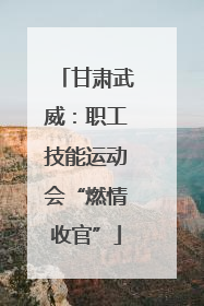 甘肃武威：职工技能运动会“燃情收官”