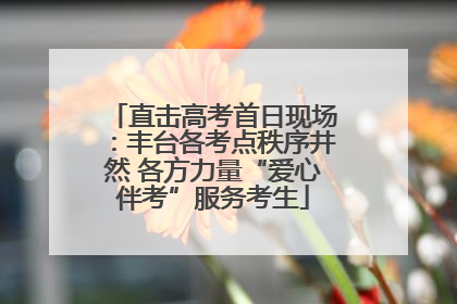 直击高考首日现场：丰台各考点秩序井然 各方力量“爱心伴考”服务考生