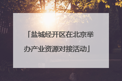 盐城经开区在北京举办产业资源对接活动