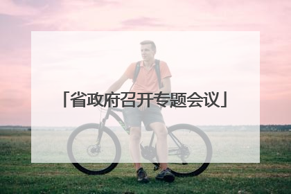 省政府召开专题会议