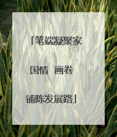 笔端凝聚家国情  画卷铺陈发展路