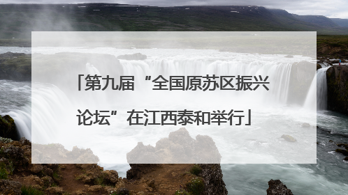 第九届“全国原苏区振兴论坛”在江西泰和举行