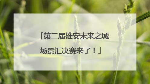 第二届雄安未来之城场景汇决赛来了！