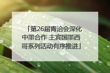 第26届青洽会深化中墨合作 主宾国墨西哥系列活动有序推进