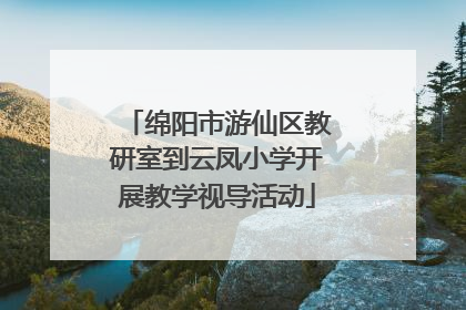 绵阳市游仙区教研室到云凤小学开展教学视导活动