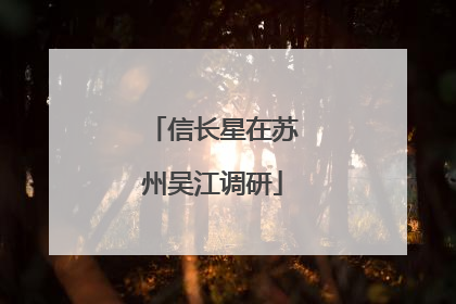 信长星在苏州吴江调研
