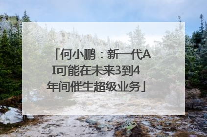 何小鹏：新一代AI可能在未来3到4年间催生超级业务