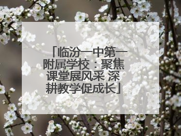 临汾一中第一附属学校：聚焦课堂展风采 深耕教学促成长