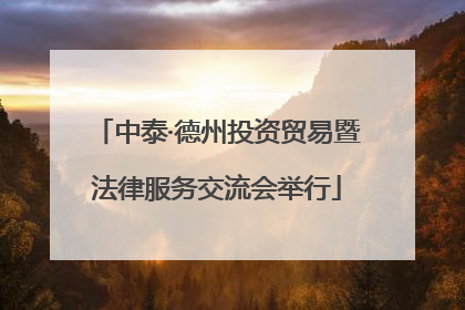 中泰·德州投资贸易暨法律服务交流会举行