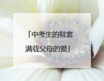 中考生的鞋套 满载父母的爱