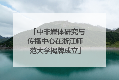 中非媒体研究与传播中心在浙江师范大学揭牌成立