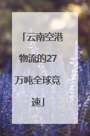 云南空港物流的27万吨全球竞速
