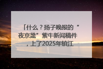 什么？扬子晚报的“夜京畿”紫牛新闻稿件，上了2025年镇江中考模拟卷！