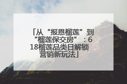 从“报恩榴莲”到“榴莲保交房”：618榴莲品类日解锁营销新玩法