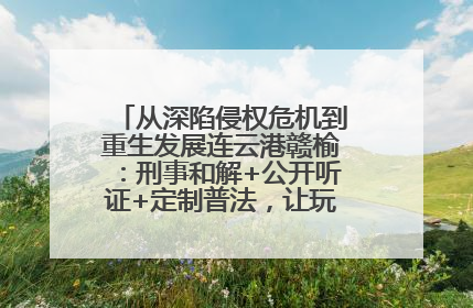 从深陷侵权危机到重生发展连云港赣榆：刑事和解+公开听证+定制普法，让玩具公司回到正轨