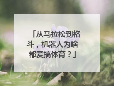 从马拉松到格斗，机器人为啥都爱搞体育？