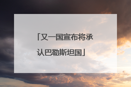 又一国宣布将承认巴勒斯坦国