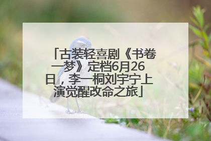 古装轻喜剧《书卷一梦》定档6月26日，李一桐刘宇宁上演觉醒改命之旅