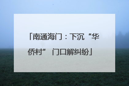 南通海门：下沉“华侨村” 门口解纠纷