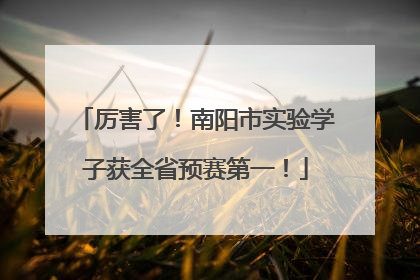 厉害了！南阳市实验学子获全省预赛第一！