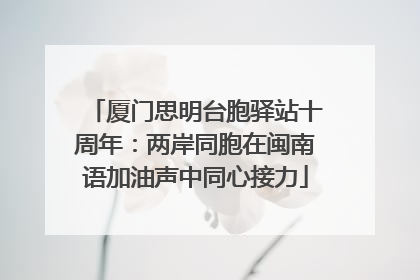 厦门思明台胞驿站十周年：两岸同胞在闽南语加油声中同心接力