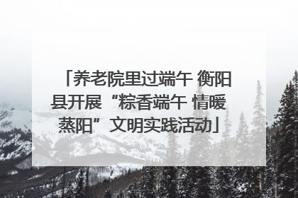 养老院里过端午 衡阳县开展“粽香端午 情暖蒸阳”文明实践活动