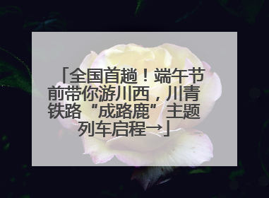 全国首趟！端午节前带你游川西，川青铁路“成路鹿”主题列车启程→