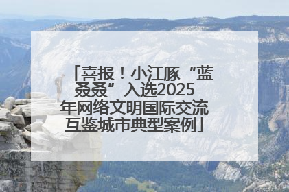 喜报！小江豚“蓝叒叒”入选2025年网络文明国际交流互鉴城市典型案例