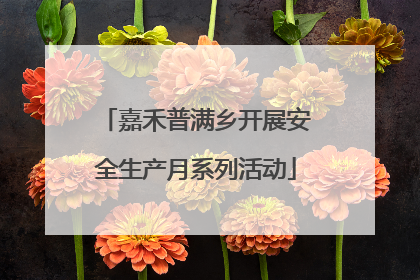 嘉禾普满乡开展安全生产月系列活动