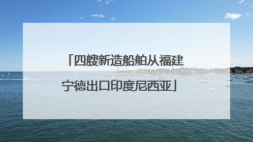 四艘新造船舶从福建宁德出口印度尼西亚