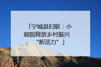 宁城县妇联：小庭院释放乡村振兴“新活力”
