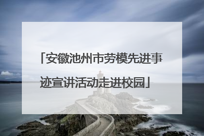 安徽池州市劳模先进事迹宣讲活动走进校园