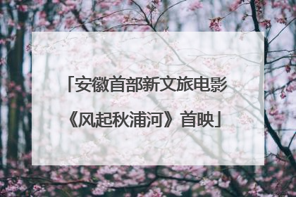 安徽首部新文旅电影《风起秋浦河》首映