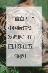 官宣！“中国麻辣烫发源地”在四川乐山五通桥