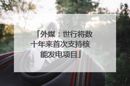 外媒：世行将数十年来首次支持核能发电项目