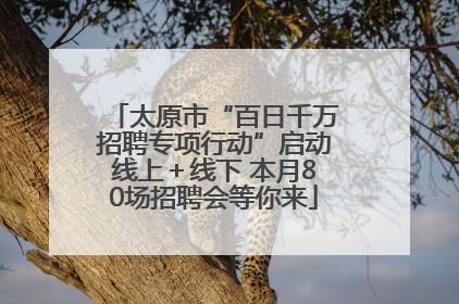 太原市“百日千万招聘专项行动”启动线上＋线下 本月80场招聘会等你来